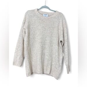 Old Navy Women’s Large Cream Crew Neck Sweater | Recycled Wool Blend Pullover